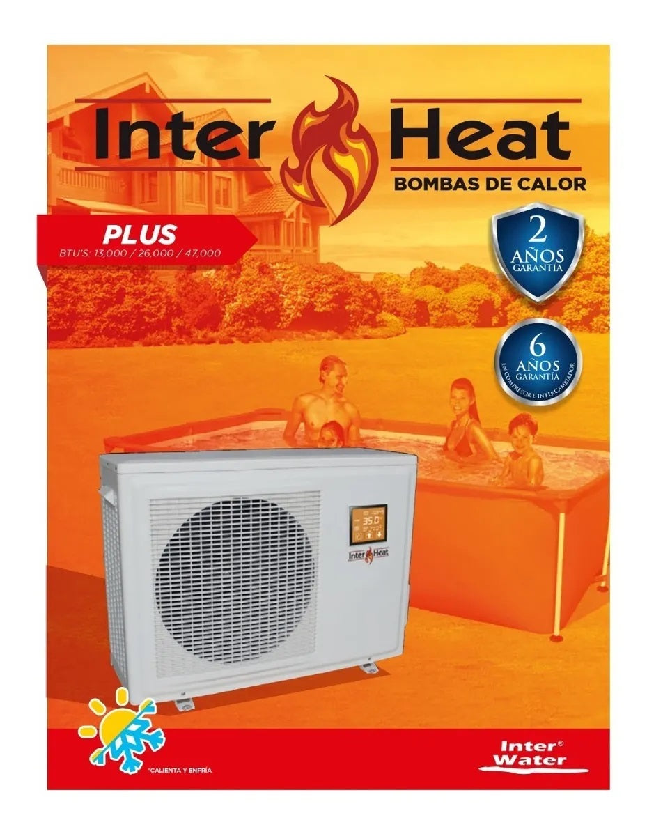 Bomba de calor Inter Heat Plus 47,000 BTU Alberca y Spa