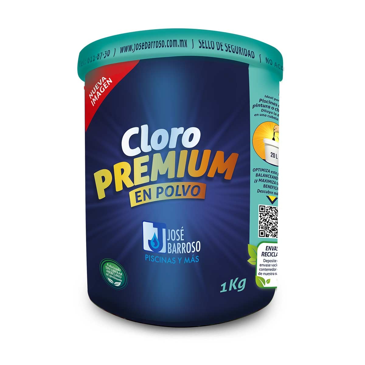 Cloro En Polvo Premium 1kg - 35% Más De Rendimiento!