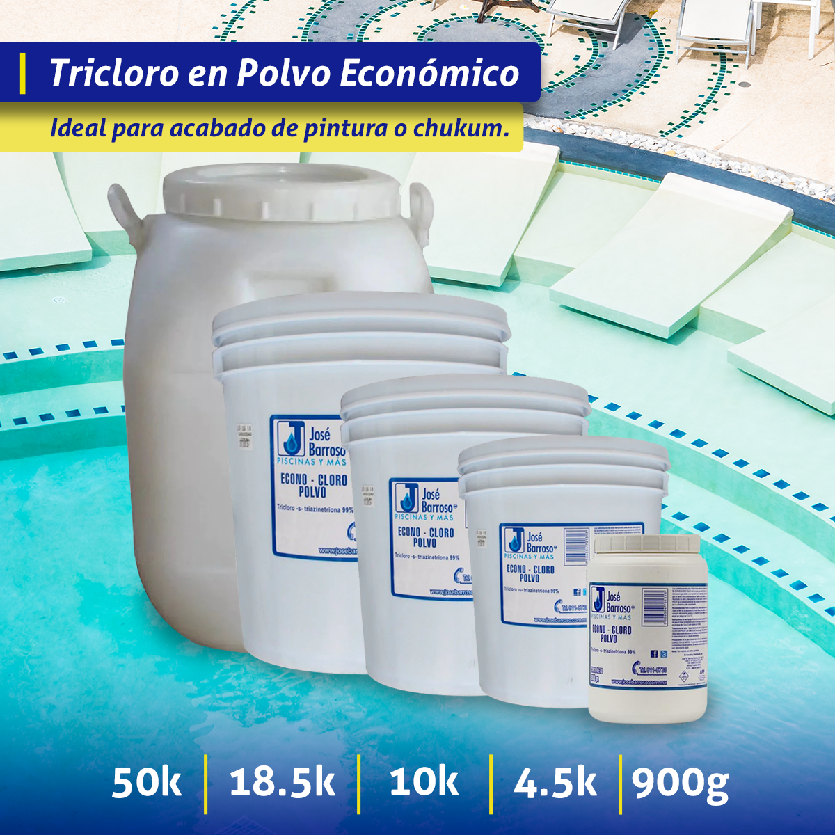 Tricloro en Polvo 4.5kg alberca / piscina - Línea Económica!
