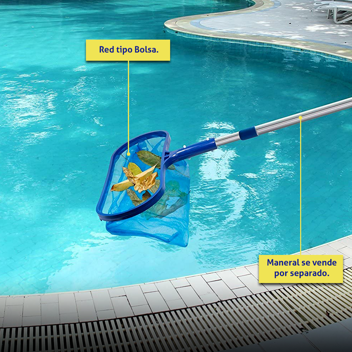 Red saca hojas para alberca piscina Tipo Bolsa Económica! José Barroso