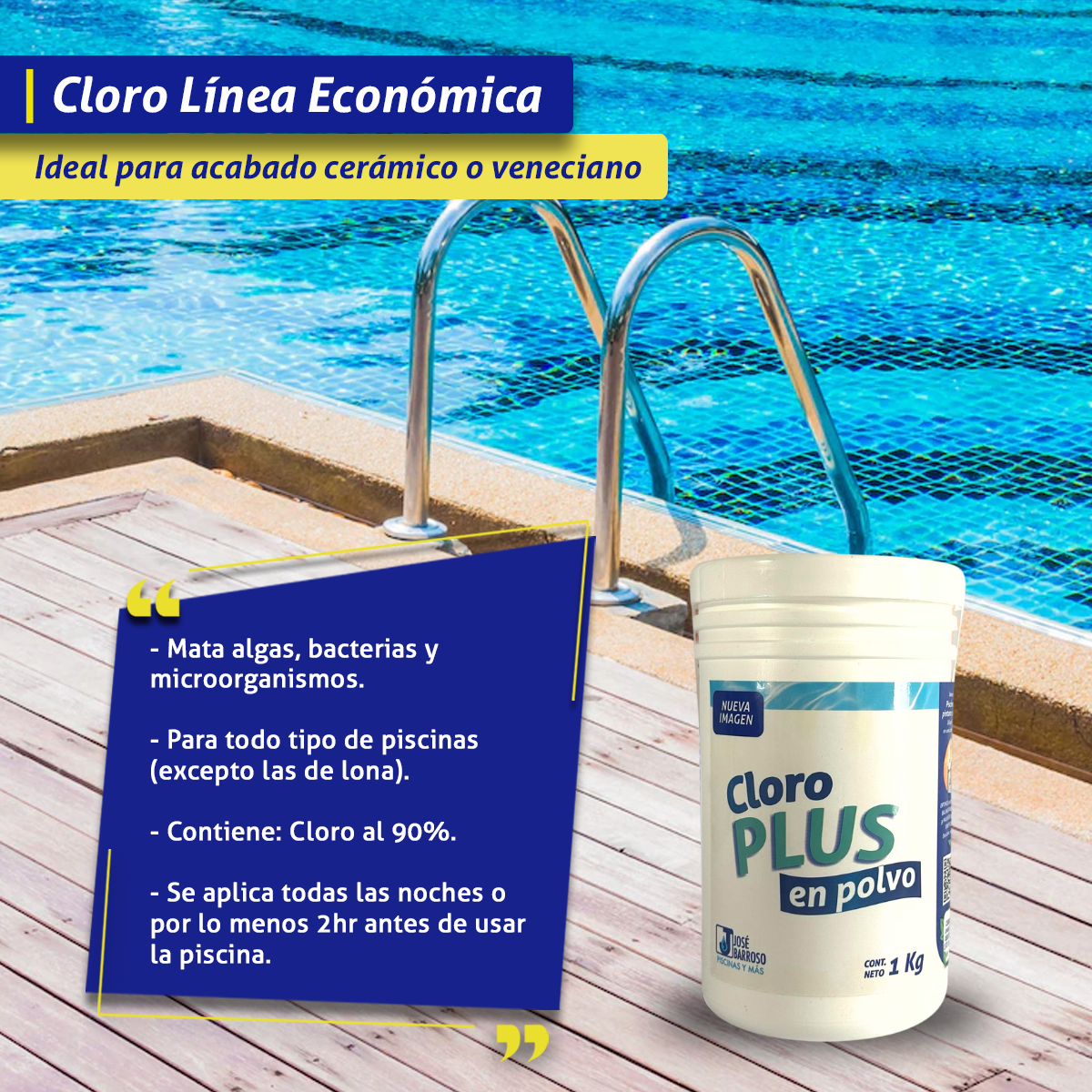 Tricloro en Polvo 1kg alberca / piscina - Línea Económica!