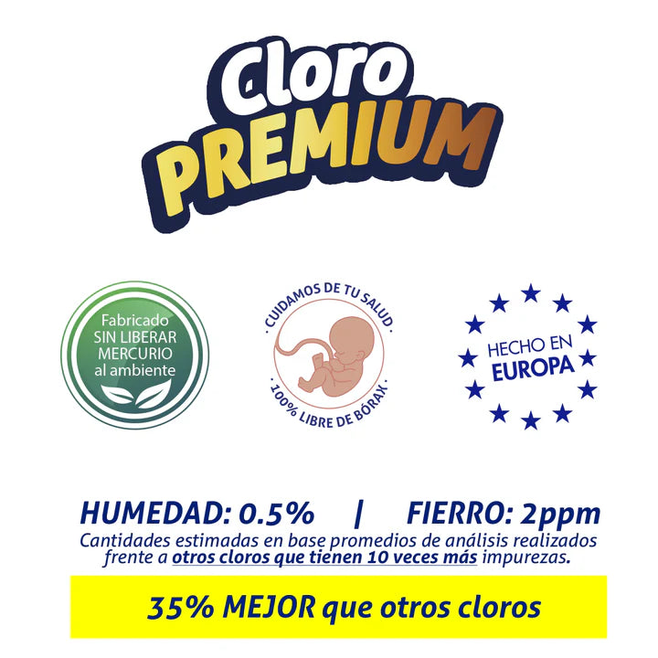 Cloro En Polvo Multifunción 1kg - 4 en 1 Con ¡antisarro!