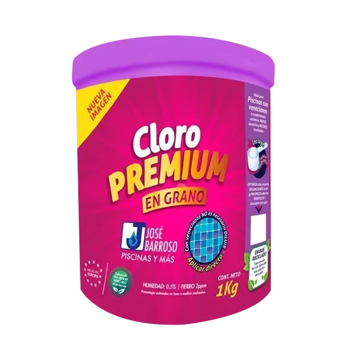 Cloro Granulado Premium 1kg Alberca - 35% Más De Rendimiento!