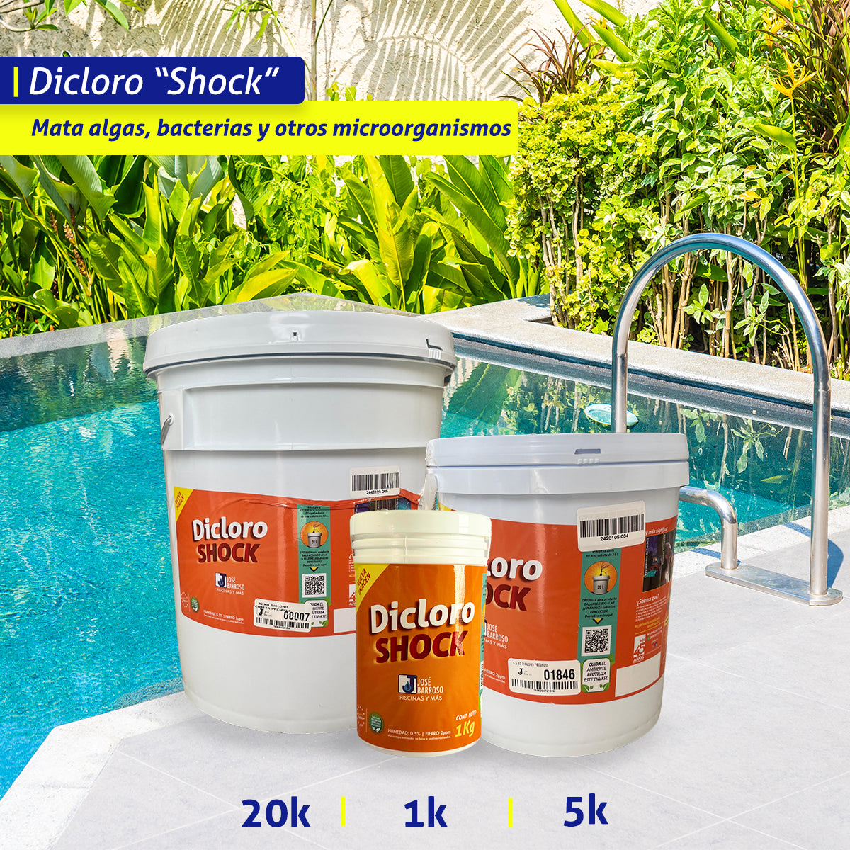 Dicloro "Shock" 4.5kg para Piscina/Alberca (Uso Correctivo)