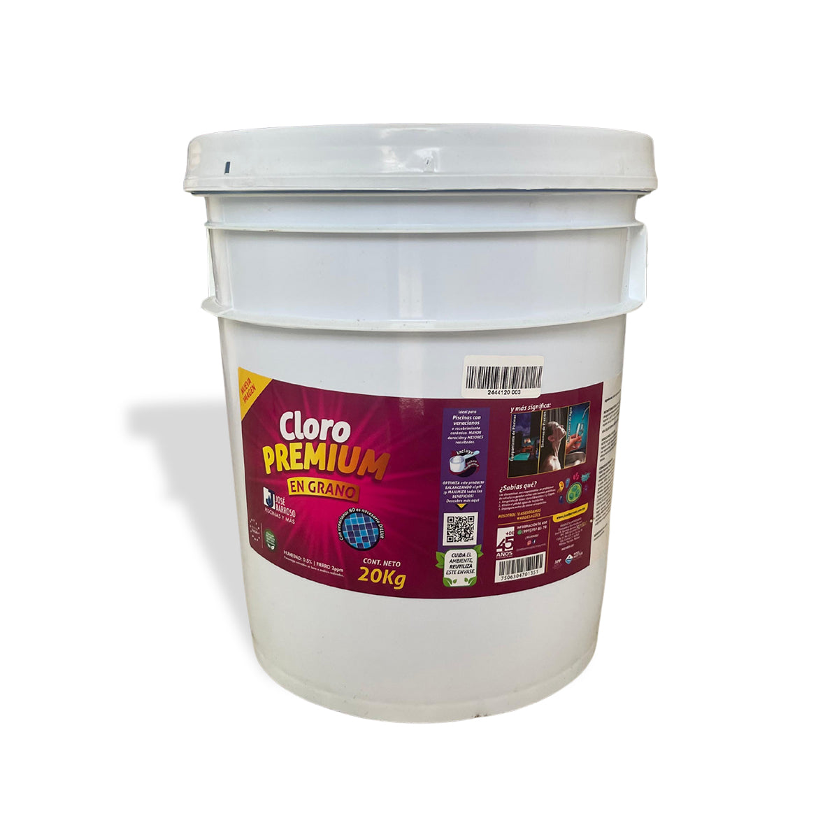 Cloro Granular Premium 20kg Alberca - 35% Más De Rendimiento!