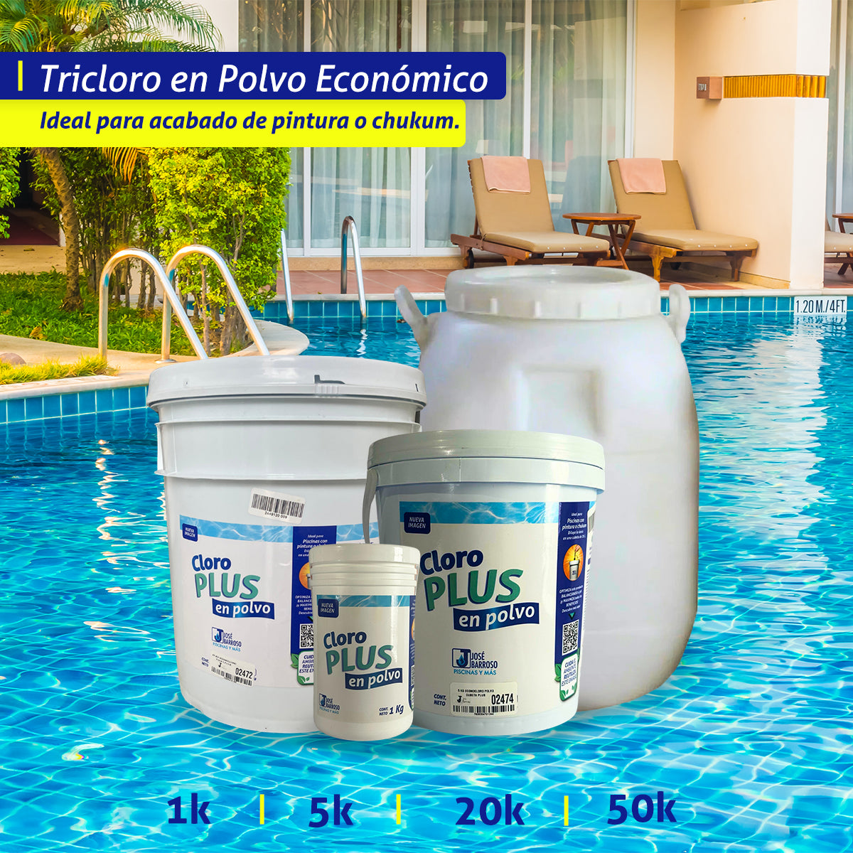 Tricloro en Polvo 5kg alberca / piscina - Línea Económica!