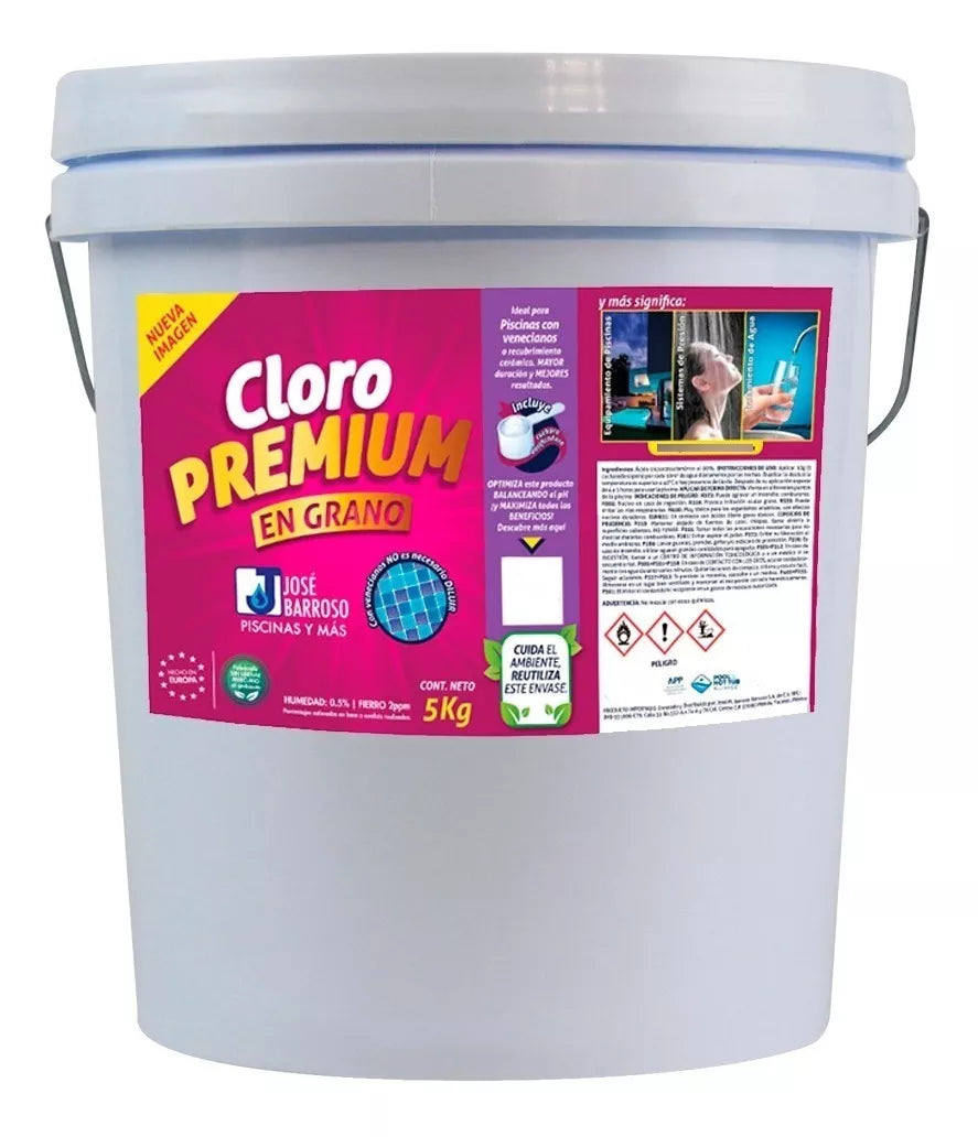 Cloro Granular Premium 5kg Alberca - 35% Más De Rendimiento!