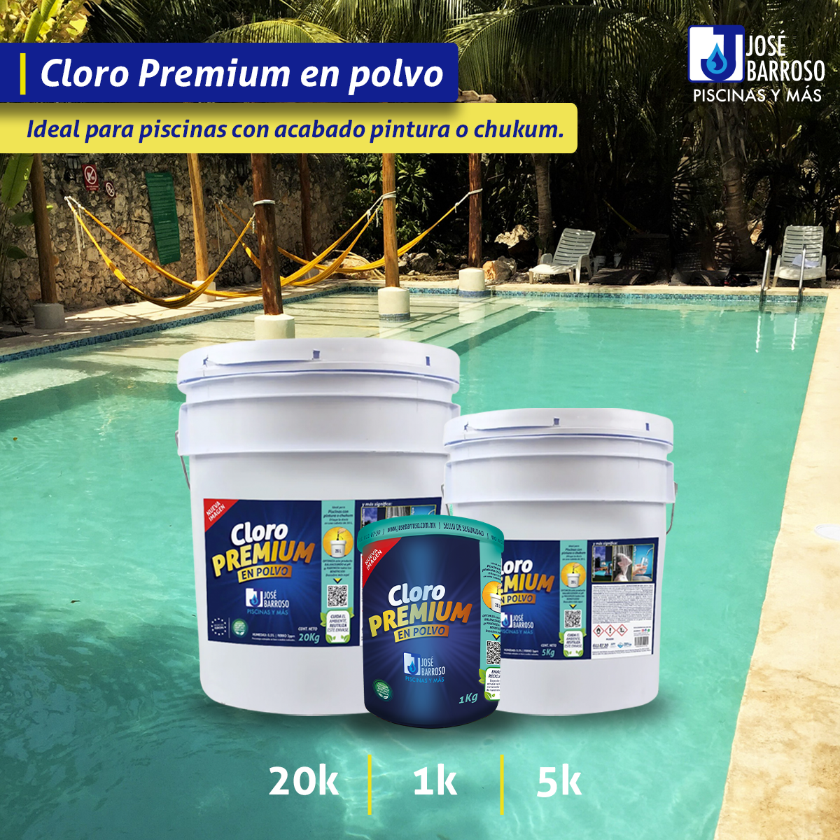 Cloro En Polvo Premium 20kg - 35% Más De Rendimiento!