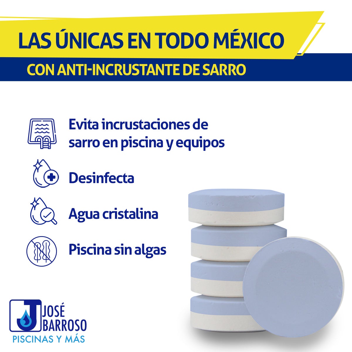 Tricloro Pastillas Para Alberca 20kg Multifunción AntiSarro!
